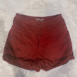 Refuge red high waisted shorts